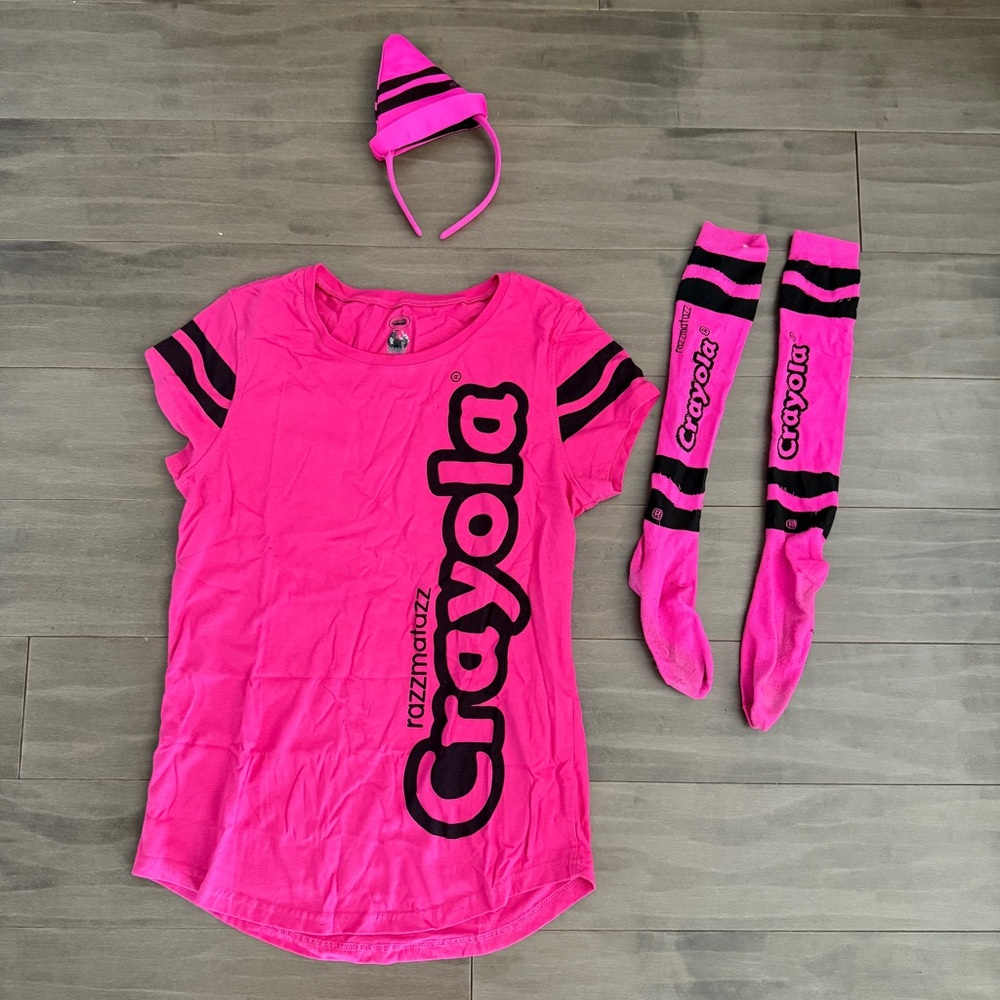 Crayola Pink Crayon Halloween Costume Medium